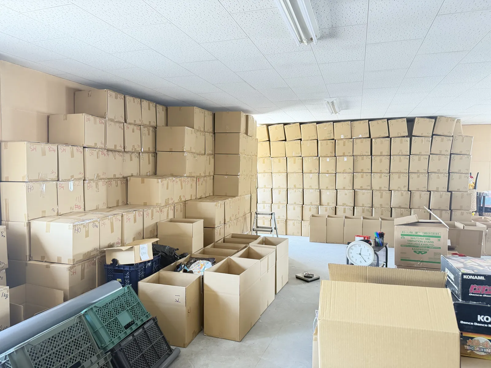 Warehouse stock of trading card products